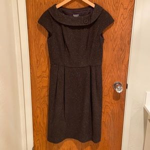 Ann Taylor Brown Tweed Dress